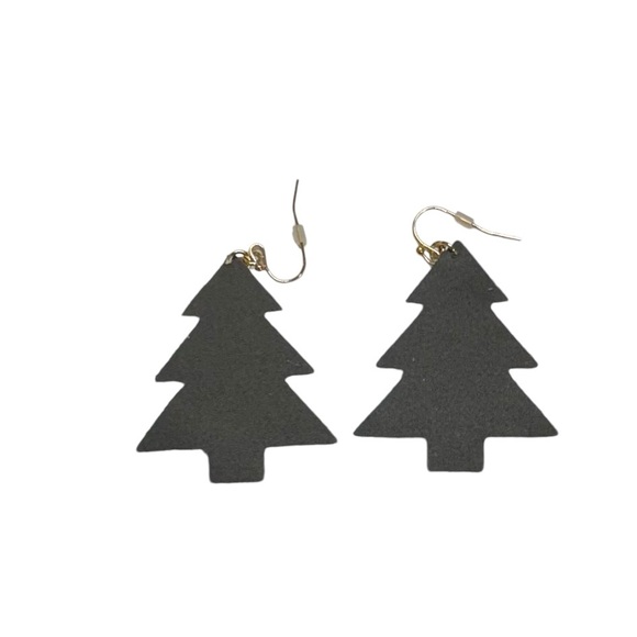 BUFFALO PLAID Black And White Tree Earrings - Picture 4 of 12